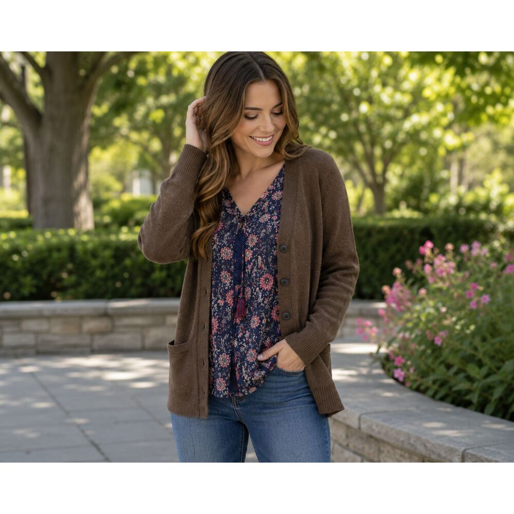 Women's Cardigan Bundle Uniqlo Knox Rose Wool Floral Medium 2 Piece Outfit Set